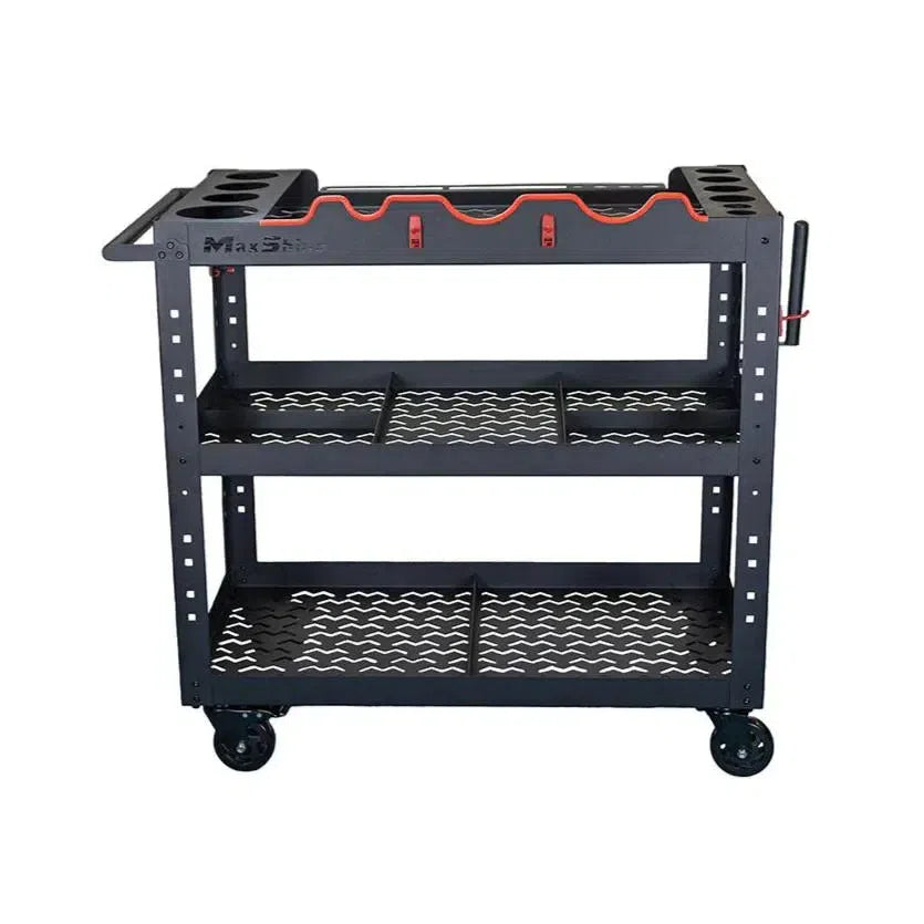 Maxshine NEW Premium Steel Detailing Rolling Trolley II-Detailing Cart-Maxshine-Black-Detailing Shed