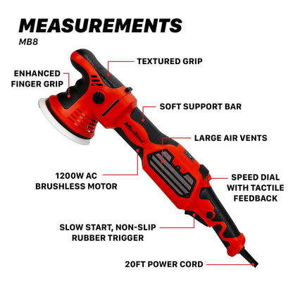 Maxshine MB8 Pro 8mm Brushless DA Polisher-Dual Action Polisher-Maxshine-Detailing Shed