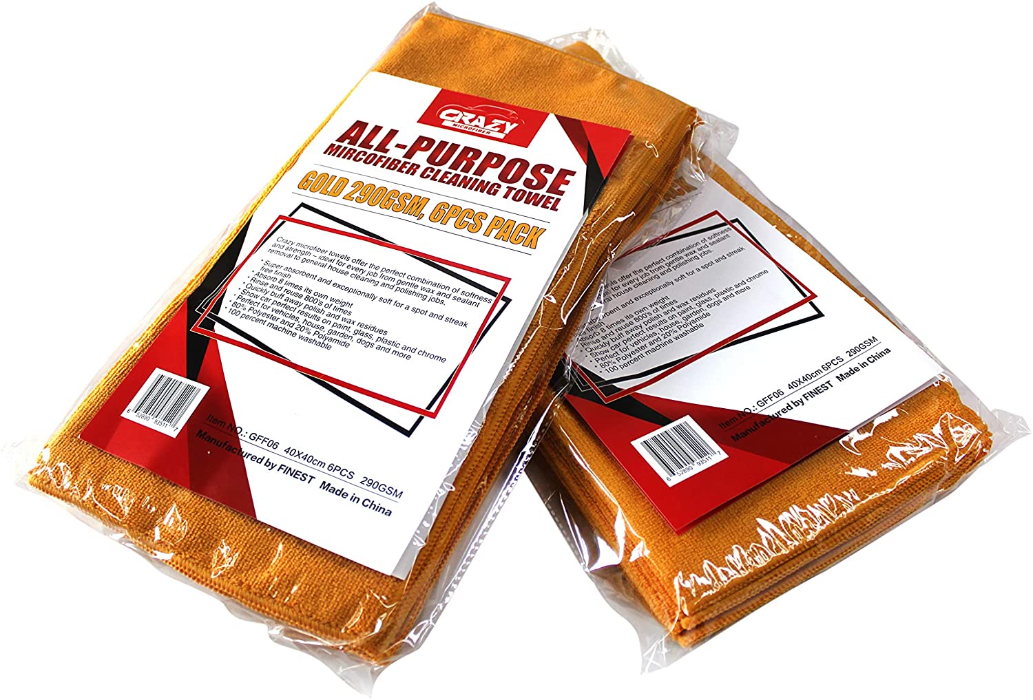 Maxshine Crazy Microfiber ALL-PURPOSE Microfiber Cleaning Towel: 6-12-24 Packages-Maxshine-6x Pack-Detailing Shed