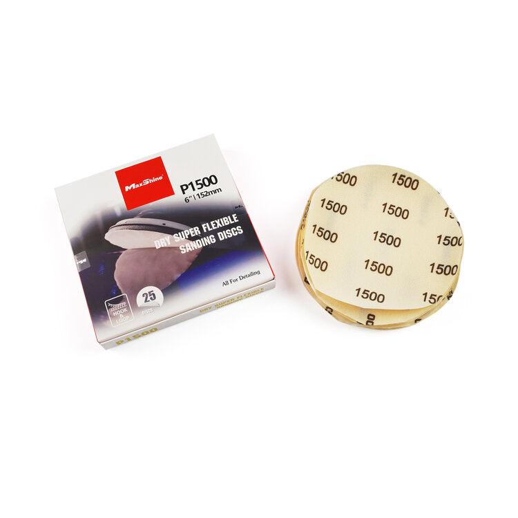 Maxshine 6" Sanding Discs 25pcs/pack (1200/1500/2000/3000 Grit)-Sanding disc-Maxshine-1500Grit 25Pcs-Detailing Shed