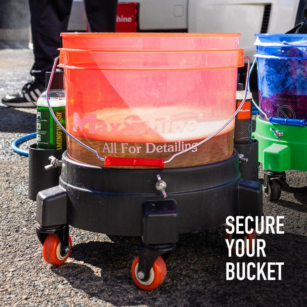 Maxshine Rolling Bucket Dolly Black/Red/Green-Wash Buckets-Maxshine-Detailing Shed