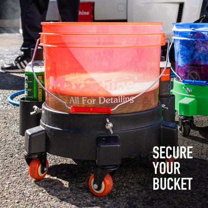 Maxshine Rolling Bucket Dolly Black/Red/Green-Wash Buckets-Maxshine-Detailing Shed