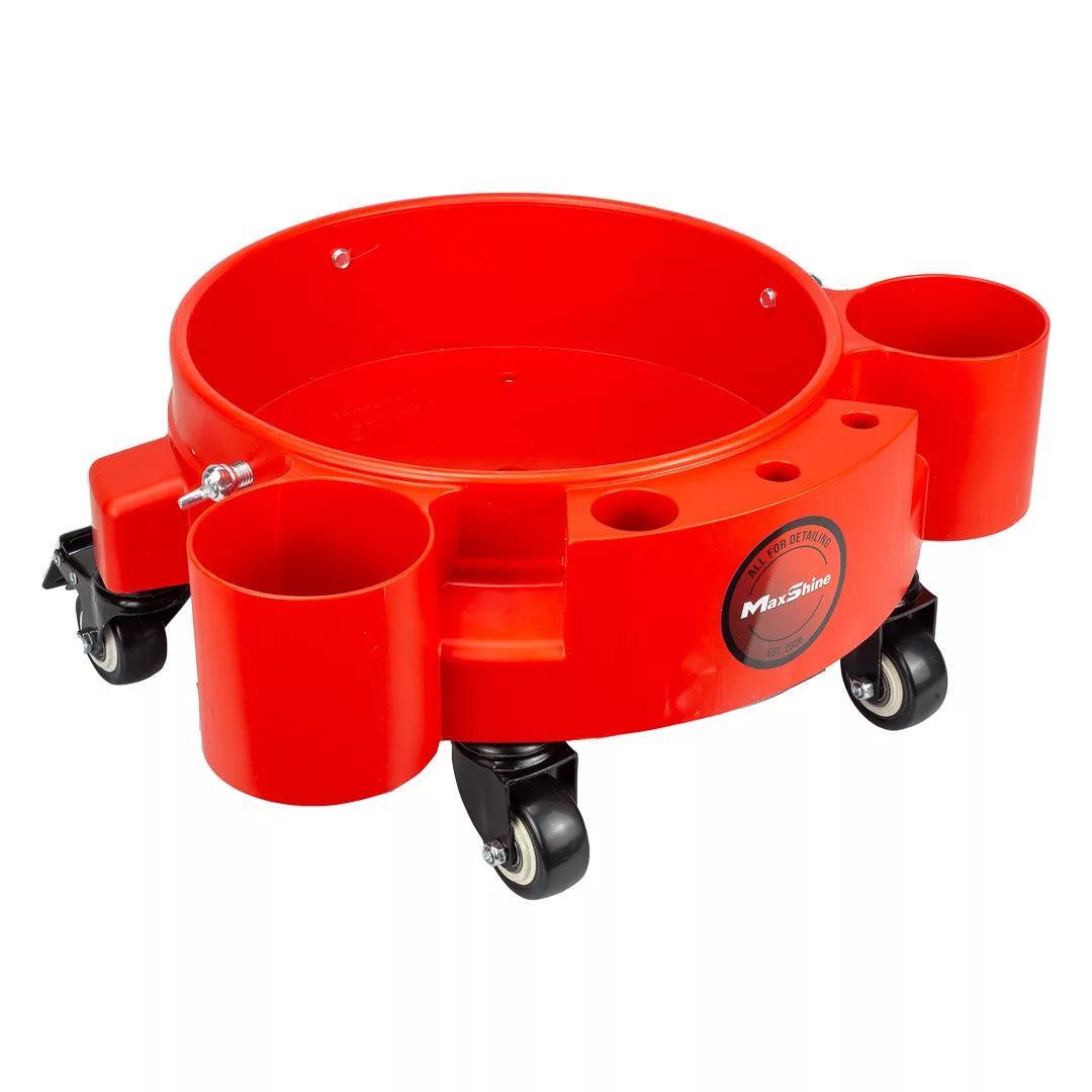 Maxshine Rolling Bucket Dolly Black/Red/Green-Wash Buckets-Maxshine-Detailing Shed
