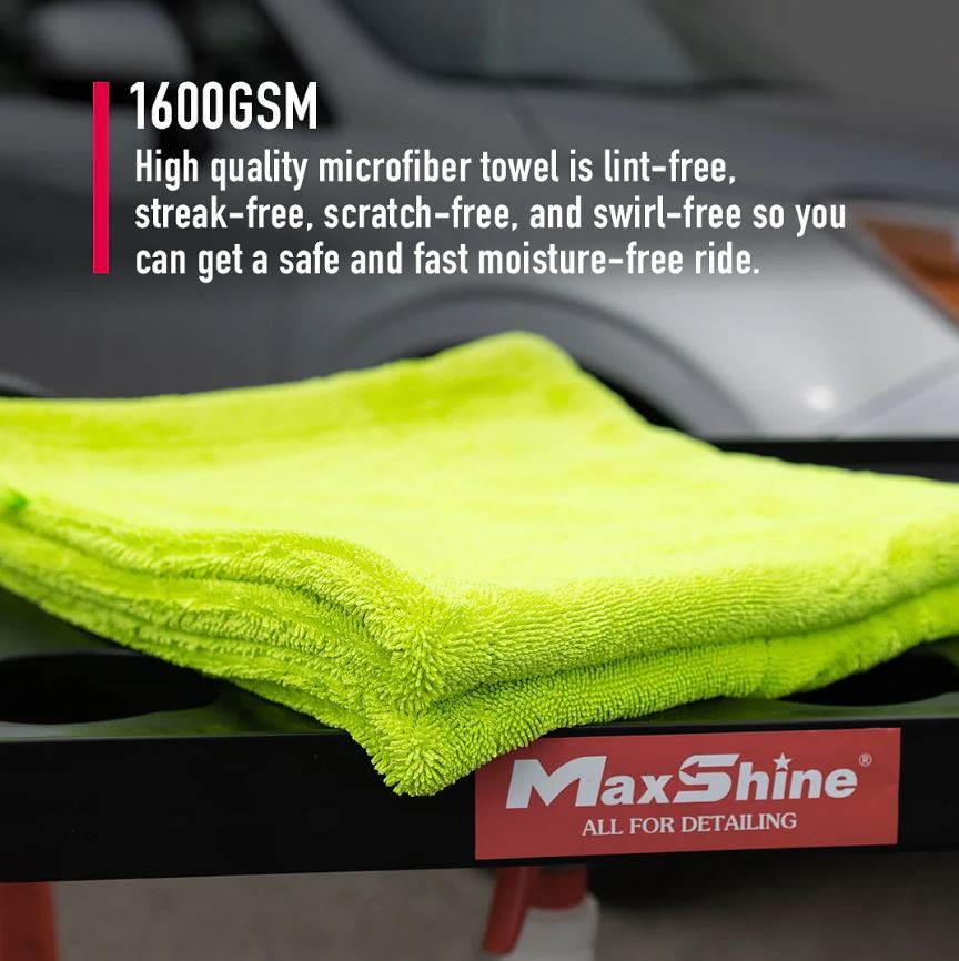 Maxshine "The Tank" Duo Twisted Loop Drying Towel 1600GSM Jumbo Size-Drying Towel-Maxshine-Detailing Shed