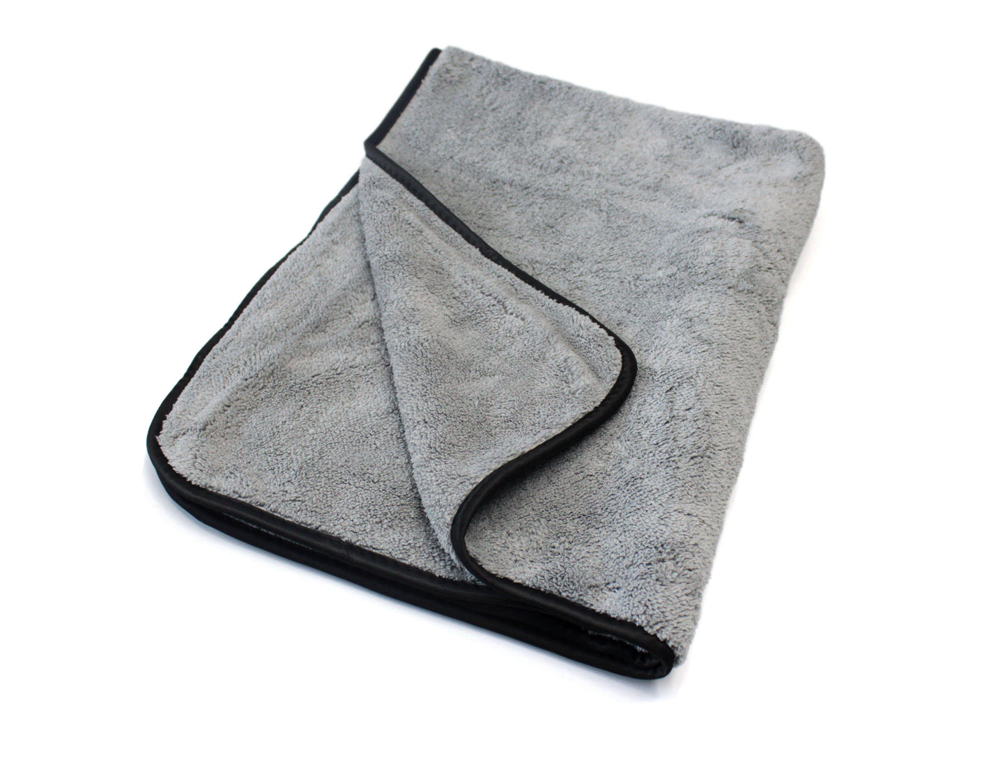 Maxshine 600GSM Big Grey Drying Microfiber Towel with Silver Silk Border 60cm x 80cm-Drying Towel-Maxshine-1x Big Drying Microfiber Towel-Detailing Shed