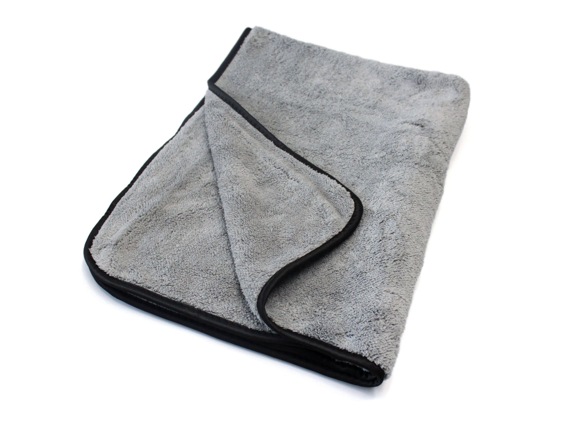 Maxshine 600GSM Big Grey Drying Microfiber Towel with Silver Silk Border 60cm x 80cm-Drying Towel-Maxshine-1x Big Drying Microfiber Towel-Detailing Shed