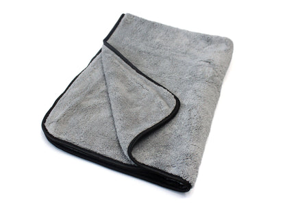 Maxshine 600GSM Big Grey Drying Microfiber Towel with Silver Silk Border 60cm x 80cm-Drying Towel-Maxshine-1x Big Drying Microfiber Towel-Detailing Shed