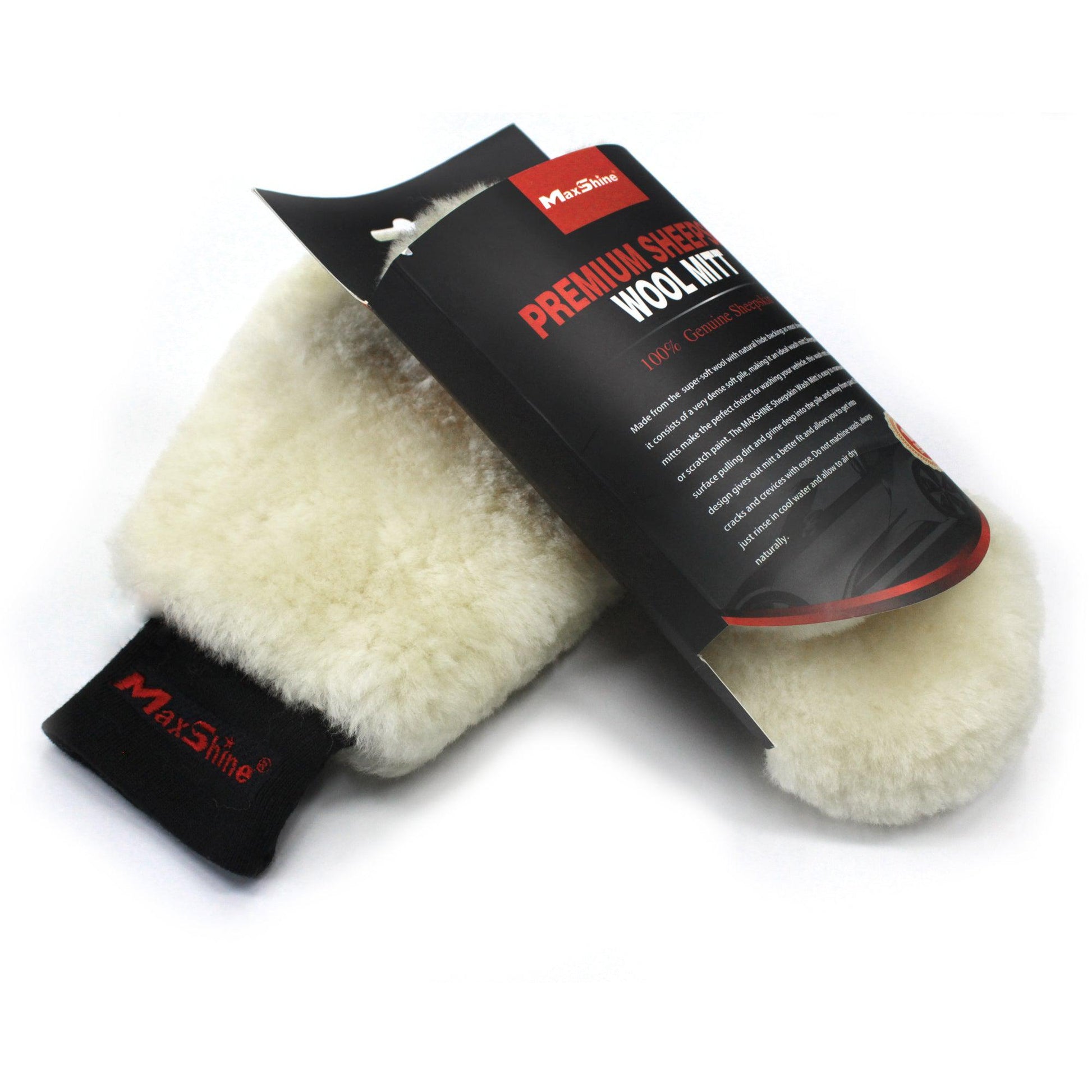 Maxshine Lambswool Wash Mitt – Premium-Wash Mitt-Maxshine-1x Sheepskin Wool Mitt-Detailing Shed