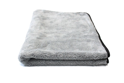 Maxshine 600GSM Big Grey Drying Microfiber Towel with Silver Silk Border 60cm x 80cm-Drying Towel-Maxshine-1x Big Drying Microfiber Towel-Detailing Shed