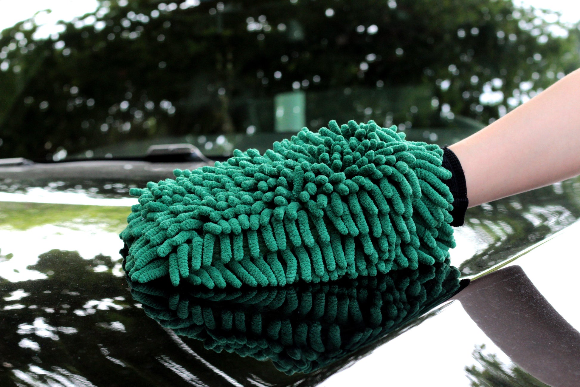 Maxshine Micro Chenille Wash Mitt - Green-Wash Mitt-Maxshine-1x Wash Mitt - Green-Detailing Shed